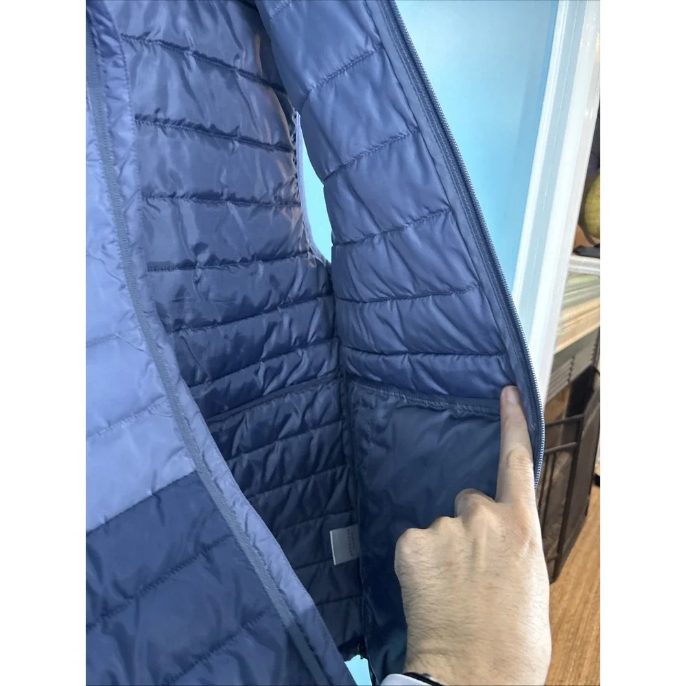 Simply Southern Puffer Vest Size XL Blue Colorblock Preppy Old Money